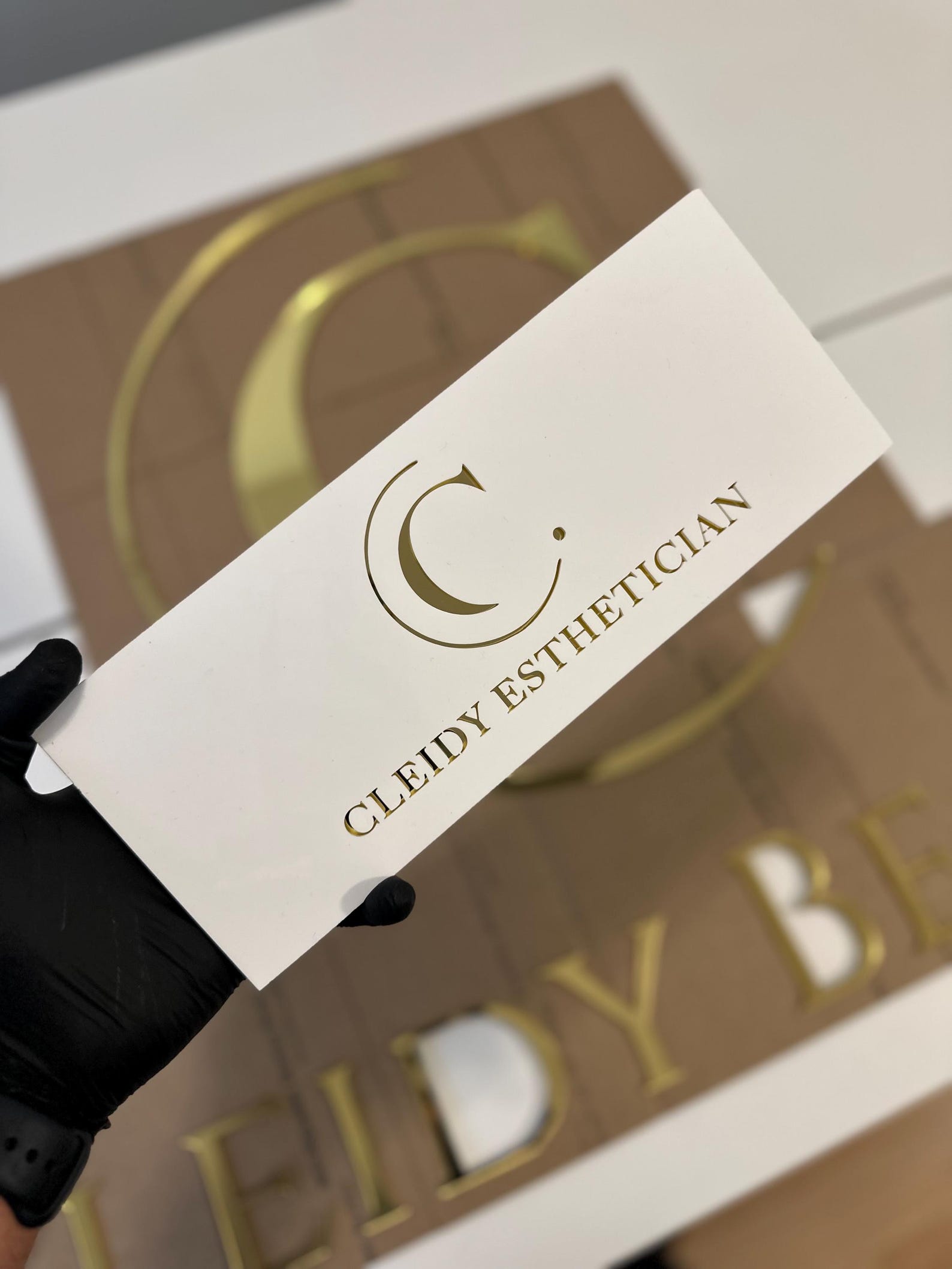 Custom Door Sign for Esthetician Office – Personalized Acrylic Business ...