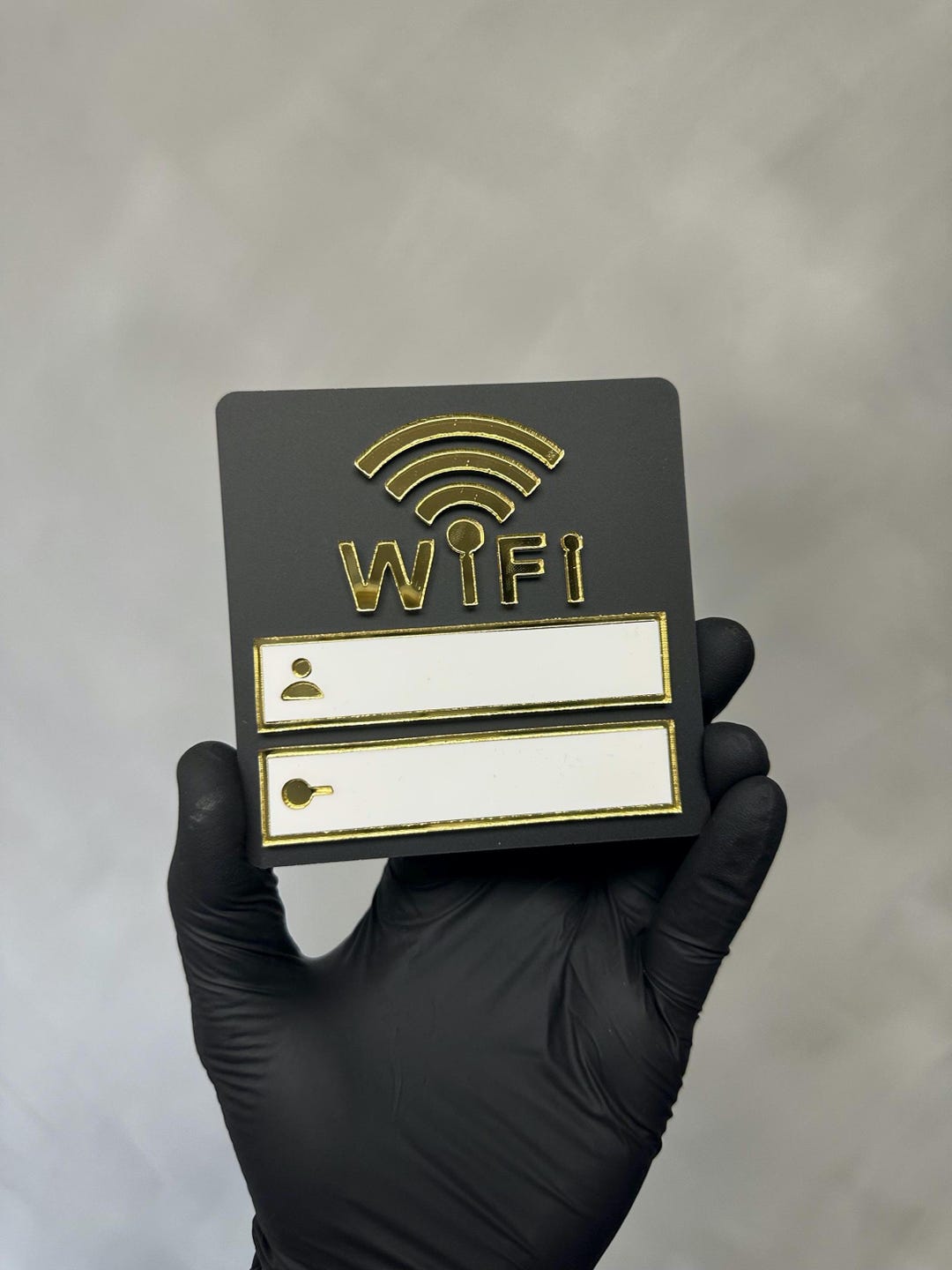 Luxury Acrylic Wifi Sign | Custom Wifi Password Sign | Gold Acrylic ...
