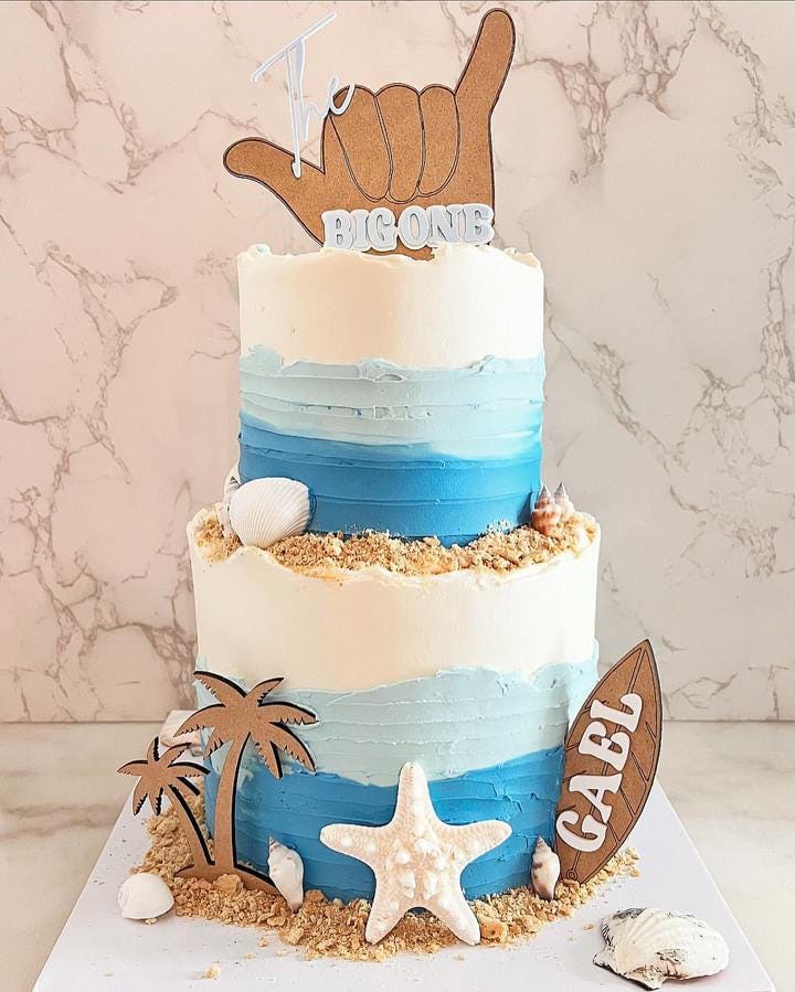 Surf Theme | Surf Cake Topper | Surfer Birthday | Wave Cake Topper ...