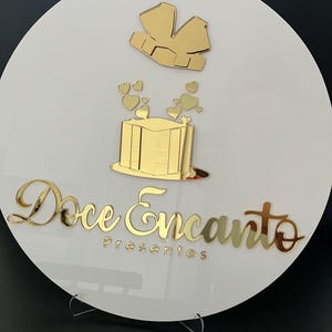 Round Business Logo Sign, 3D Door Wall Sign, Custom Logo Acrylic Business Signage, Office Storefront, Wall Hanging Business Office