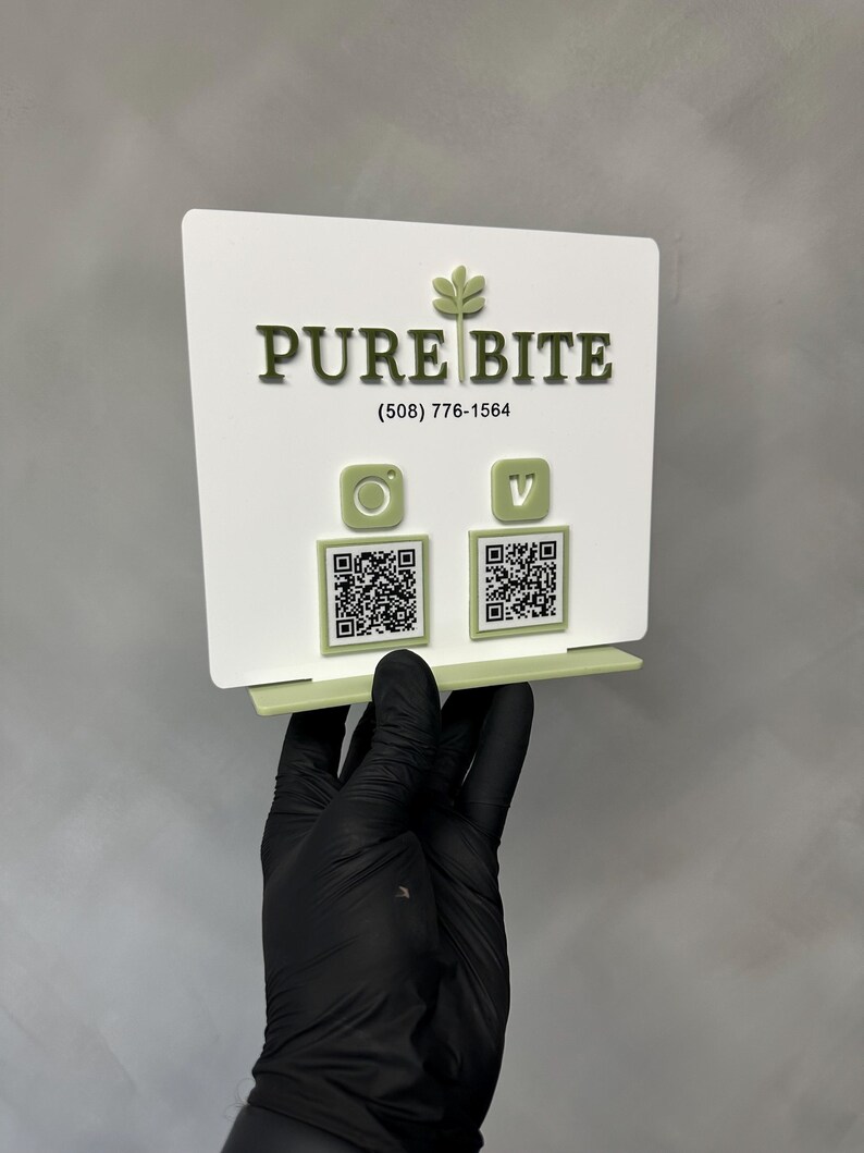 Custom QR Code Sign for Small Business | Instagram & Venmo Table Sign ...