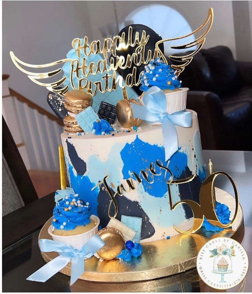 Heavenly Birthday Cake Topper - Main Image