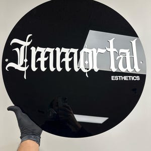 Modern Tattoo Studio Sign – Custom Acrylic Logo for Wall or Reception