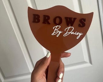 Lash And Brow Sign Prop, Acrylic Lash Tech Photo Prop, Salon Decor, Eyelash Beauty Studio Gift, Custom Aesthetic Beauty Gift, Lash Tech Sign