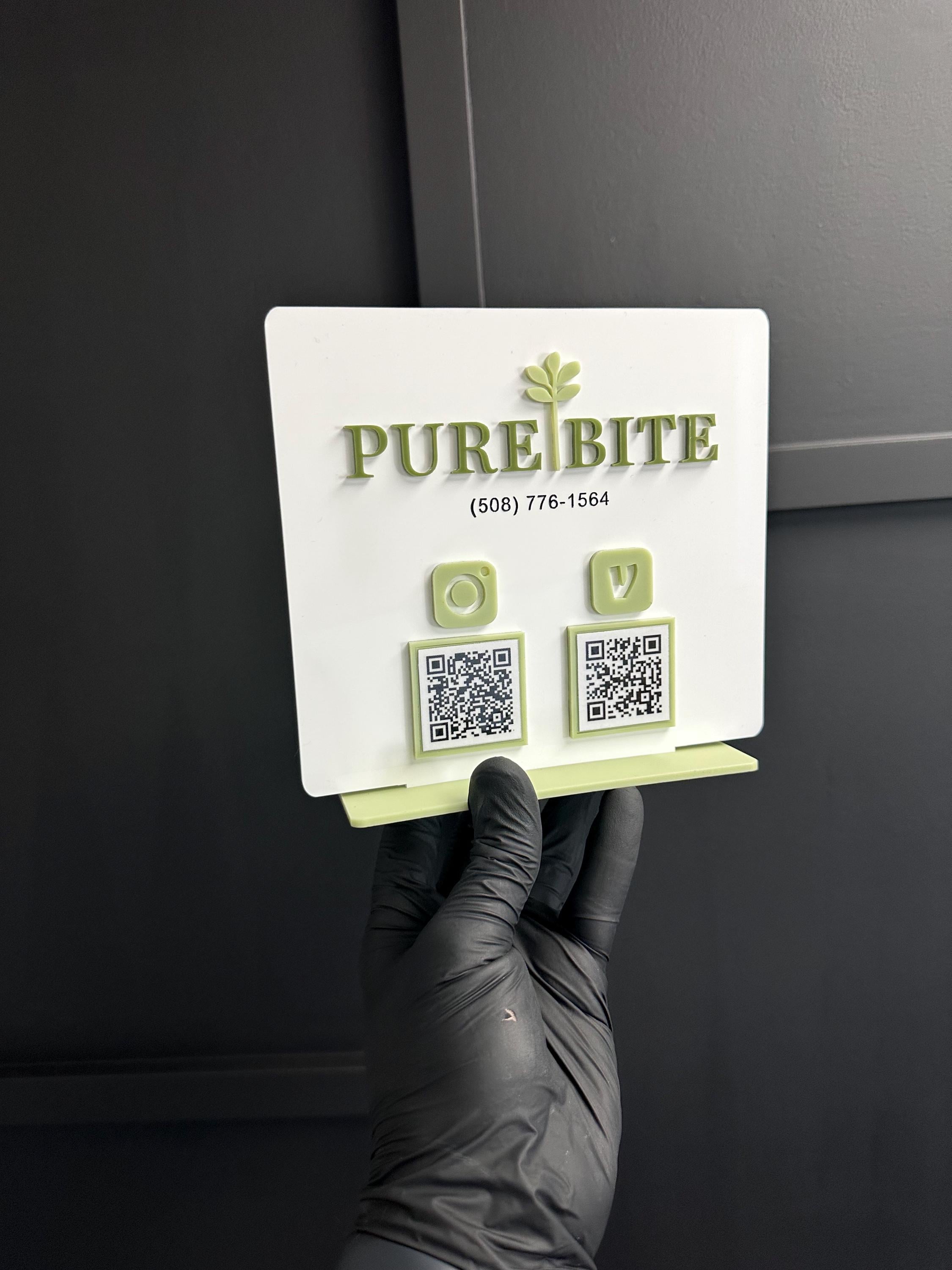 Sign Form Small Custom QR Code Sign for Small Business | Instagram & Venmo Table Sign ...