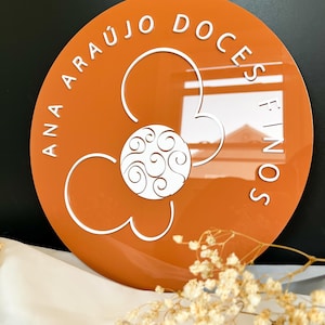 Custom Logo Sign, Round Acrylic Logo Sign, Business Logo Sign, Salon Sign, Sign for Business, Acrylic Business Sign