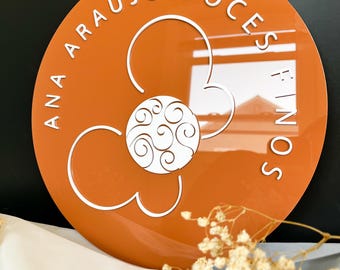 Custom Logo Sign, Round Acrylic Logo Sign, Business Logo Sign, Salon Sign, Sign for Business, Acrylic Business Sign