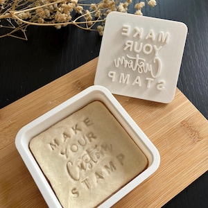 Custom Wedding Initials and Date Cookie Stamp | Fondant, Cake, Biscuit & Clay Embosser