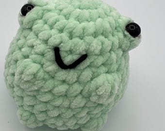 Cheeky Frog Plushie-HANDMADE Crochet