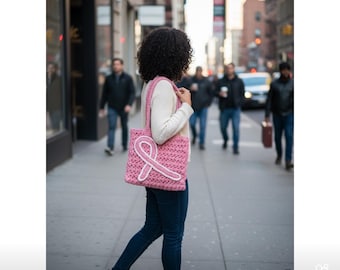 Bag of Hope, Breast Cancer Awareness Purse, Handmade
