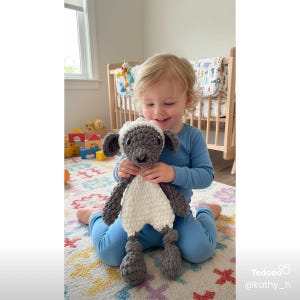 Lettie the Lamb Lovey Large Crochet