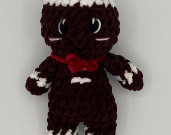 Gingerbread Man Plushie -HANDMADE Crochet