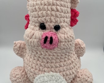 Ziggy the Piggy Dragon Plushie -HANDMADE Crochet