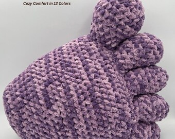 Soft Plush Crochet Pillow | Cozy Comfort Cushion | Kids Room Decor | Sensory Friendly Pillow | Handmade Chenille Pillow