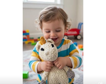 Una the Unicorn Lovey Large Crochet