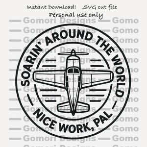Soarin&#39; Around the World - Epcot - inspired - Vacation - SVG cut file - plane - ride