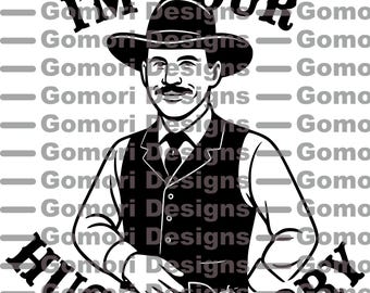 Fichier de coupe SVG Doc Holliday : Tombstone Western Design (téléchargement numérique)