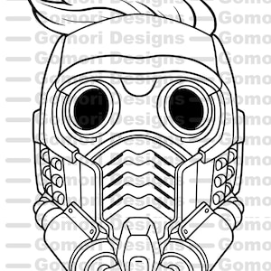 Star Lord Mask SVG Cut File: Guardians of the Galaxy (digital download)
