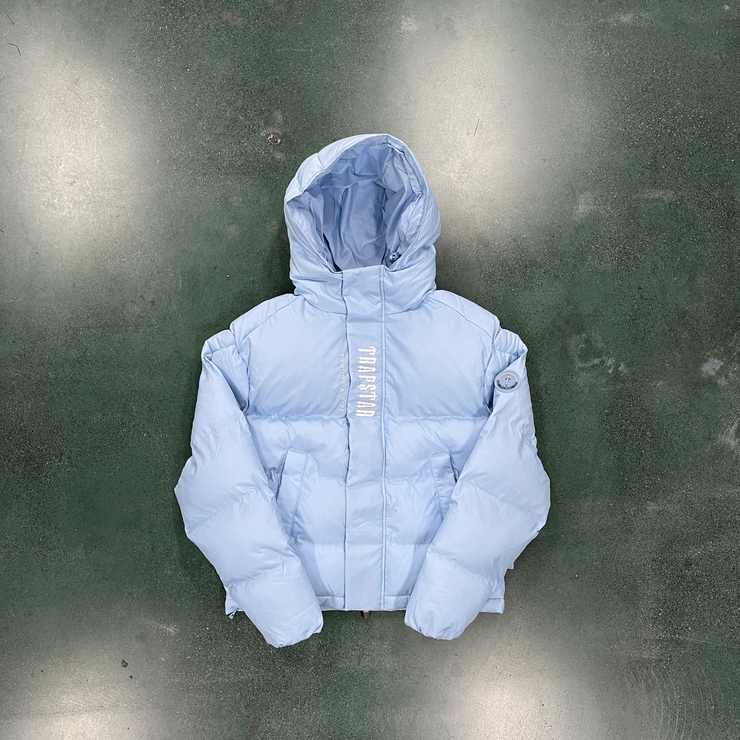 Trapstar Baby Blue Decoded Hooded Puffer Jacket 2.0 Etsy