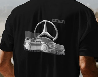 Vintage Car T-Shirt Mercedes 190E Evo 1 Streetwear tee, Graphic Tshirt, for men and women, Gift for Him, Car guy gift, Car lover gift