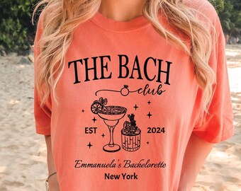 Koszula Bach Club Terracotta Custom Location Boho Bachelorette Shir Personalizowana koszula panny młodej Koszula druhny Future Mrs Bridal Party