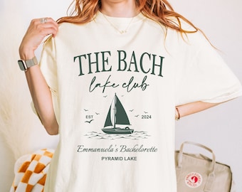 Aangepaste kamp vrijgezellenfeest shirts Lake Bach Club partij Tees wandelen vrijgezellenfeest laatste parcours vóór de sluier kamp Bach shirt laatste zeil