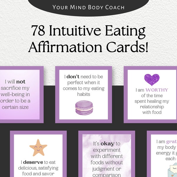 Affirmations Intuitive Eating Quotes Eating Disorder Recovery Affirmations Ed Recovery Binge Eating Printables Weight Loss Motivation