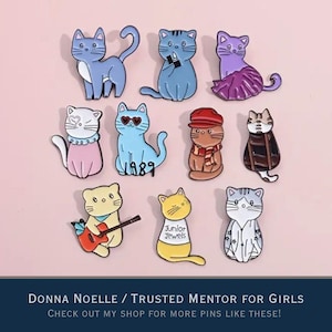 Rare! Cute Cat Pin Set for Swifties - Gift for Cat Lovers - Eras Inspired Cat Pins for Crazy Cat Lady