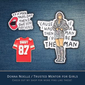 Set of 3 Swifty-Inspired Enamel Pins | Cute Eras-Inspired Pin Set | Gift for Pop Music Fans | Aesthetic Accessories for Jackets and Bags