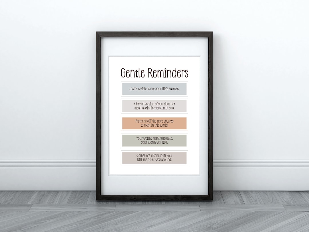 Printable Reminders Body Positive Print Self Love Wall Art - Etsy