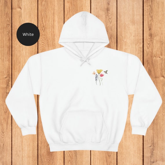 Wildflower Hoodie Floral Hoodie Floral Hooded Sweatshirt Cute