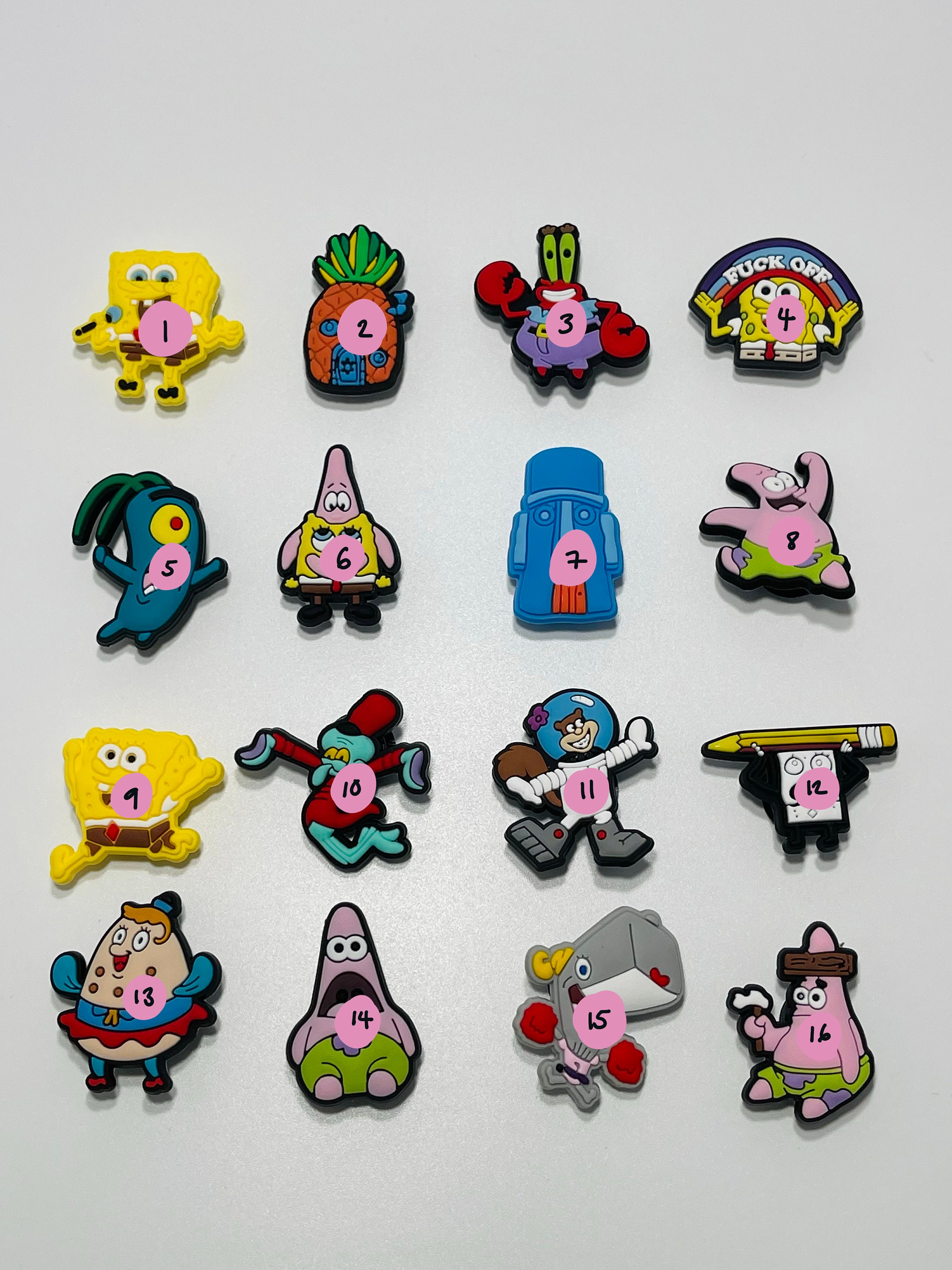 croc charms spongebob