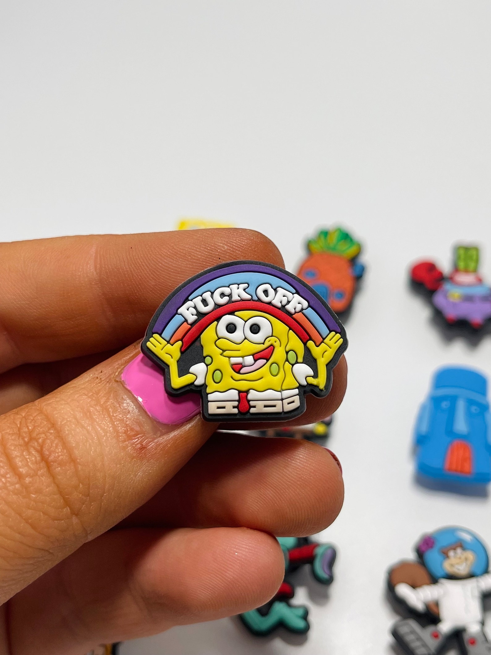 croc charms spongebob