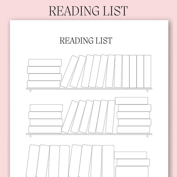 Bookshelf List - Etsy