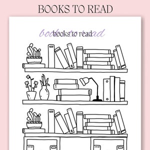 Libros para leer, estantería, libros imprimibles para leer, A5, A4, tamaño carta