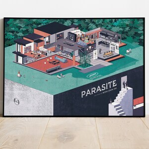 Korean movie Parasitemovie Poster, Home Decoration Living Room Wall Art, Canvas Print, Framed Print