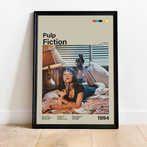 Pulp Fiction Poster – Mia Wallace Retro Movie Print, Tarantino Film Wall Art, Cult Classic 90s Poster
