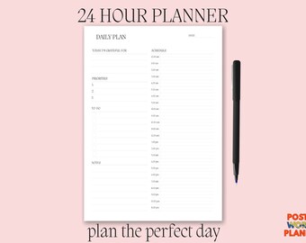 thumbnail image 2 of Undated 24-Hour Daily Planner Notebook - 6.5" X 9.8", To-Do List & Schedule For Work & Personal 2 of 11