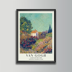 Van Gogh Druck | Landschaftsdruck, Van Gogh Poster, Museum Ausstellungsplakat, Van Gogh Gemälde, Museumswandkunst, modernes Wohndekor