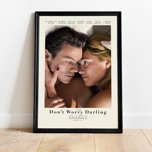 Don’t Worry Darling Poster, Harry Styles Filmkunst, Psychothriller Print, Modern Romance Filmplakat
