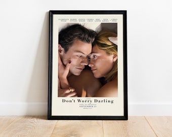 Don't Worry Darling Movie Poster, Quality Print, Wall Decor, Gift, Framed, Canvas Poster, Print art