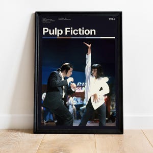 ポスター 90s VINTAGE PULP FICTION ORIGINAL POSTER Pulp Fiction Movie Poster 1994 1 Sheet (27x41)