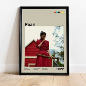Póster de Perla, Impresión de Mia Goth rezando, Arte de película de terror A24, Póster de película de culto moderna, Decoración de pared cinematográfica oscura