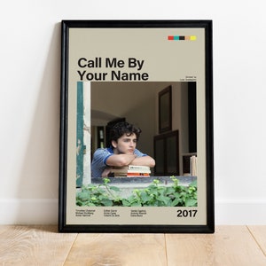 Call Me By Your Name Poster, Romantic Movie Print, Summer Love Wall Art, Elio and Oliver Decor, Film Gift