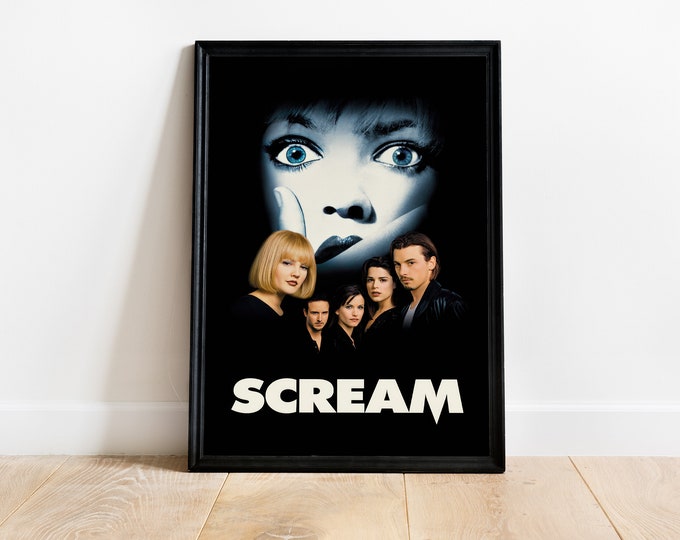 Scream Poster, Scream Movie Poster, Canvas Wall Art, Wall Decor, Canvas Print, Room Decor, Home Decor, Graduation, Gift