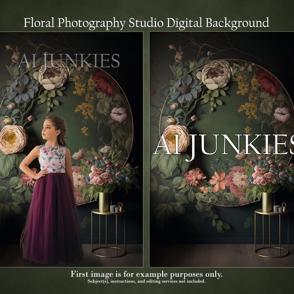 Floral Photography Studio Digital Background for Composites, Fine Art Digital Backdrops, Photoshop Backgrounds, Photography Composite Images