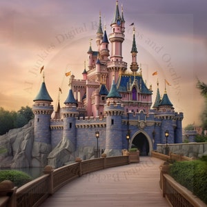 Fairy Tale Fantasy Castle Digital Backdrop for Composite Photography / For Photographers / Digital Composite Art / Storybook Backdrop
