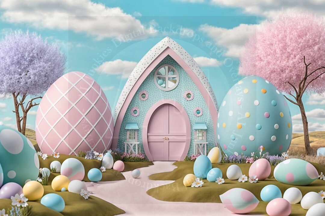 Easter House Digital Backgrounds for Composite Artists, Easter Digital