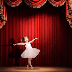 Grand Stage Digital Background for Composite Photography / Performance Stage Digital Backdrop / Fantasy Stage / For Photographers / Kids