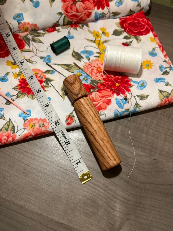 Sewing Needle Holder Container Made Out of Oak Wood and Poplar Wood Turned  on a Lathe Perfect for Embroidery or Sewing Projects for Storage 